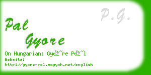 pal gyore business card